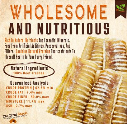 Show full view: The Treat Shack 6-in Split Beef Trachea Flats Dog Treat, 60 count slide 5 of 10