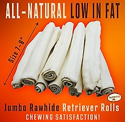 The Treat Shack 7 to 8-in Retriever Rolls Rawhide Dog Treats, 30 count slide 2 of 9