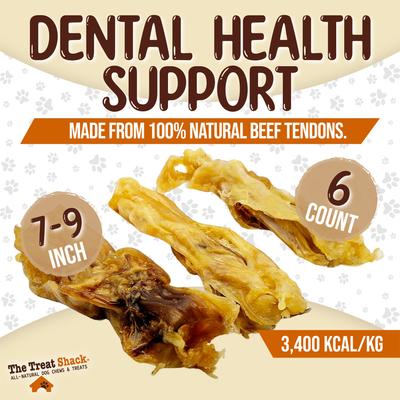 Show full view: The Treat Shack 7 to 9-in Meaty Beef Tendon Sticks Natural Dog Chew Treats, Jumbo, 6 count slide 4 of 9