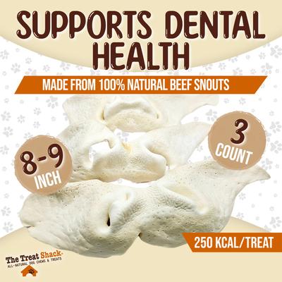 Show full view: The Treat Shack 8 to 9-in Beef Snouts Natural Dog Chew Treats, Jumbo, 3 count slide 4 of 9