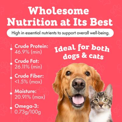 Show full view: The Treat Shack All-Natural Salmon Human-Grade Jerky Brittle Freeze-Dried Dog Treats, 6-oz bag slide 6 of 9