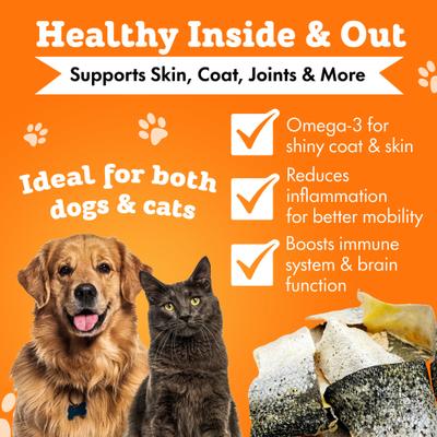 Show full view: The Treat Shack All-Natural Salmon Skins Human-Grade Freeze-Dried Dog Treats, 3-oz bag slide 6 of 9