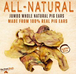 The Treat Shack Jumbo Whole Natural Pig Ears Dog Treat, 15 count slide 2 of 9