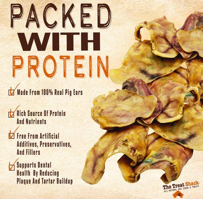 Show full view: The Treat Shack Jumbo Whole Natural Pig Ears Dog Treat, 15 count slide 5 of 11