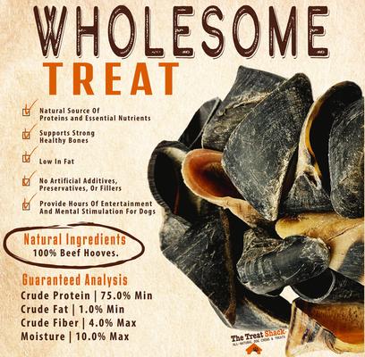 Show full view: The Treat Shack Large Cow Hooves Dog Treat, 25 count slide 6 of 10