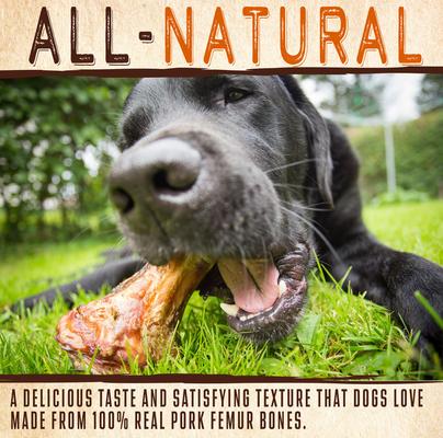 Show full view: The Treat Shack Large Smoked Pork Femurs Dog Treat, 10 count slide 6 of 11