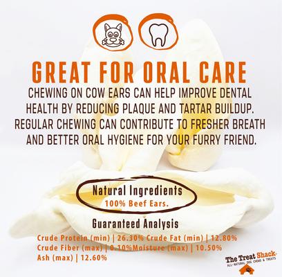 Show full view: The Treat Shack Large White Cow Ears with Base Dog Treat, 5 count slide 6 of 11