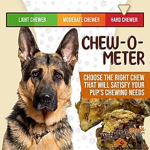 The Treat Shack Meaty Beef Knee Cap Bone Natural Dog Chew Treats, 4 count