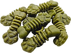 The Treat Shack Medium/Large Paw Bone Shaped Dental Mint Flavored Dog Treat, 0.5-lb bag