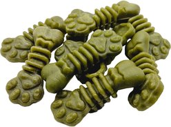 The Treat Shack Medium/Large Paw Bone Shaped Dental Mint Flavored Dog Treat, 1-lb bag