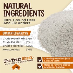 The Treat Shack Premium Refined Dust Deer & Elk Antler Dog Food Topper Treats, 8-oz bag slide 2 of 8