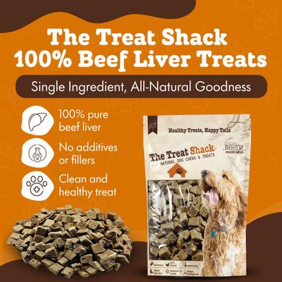 Show full view: The Treat Shack Single Ingredient Beef Liver Freeze-Dried Dog & Cat Treats, 4-oz bag slide 4 of 9