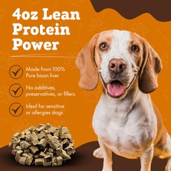 The Treat Shack Single Ingredient Bison Liver Freeze-Dried Dog & Cat Treats, 4-oz bag slide 2 of 9