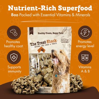 Show full view: The Treat Shack Single Ingredient Bison Liver Freeze-Dried Dog & Cat Treats, 8-oz bag slide 6 of 10