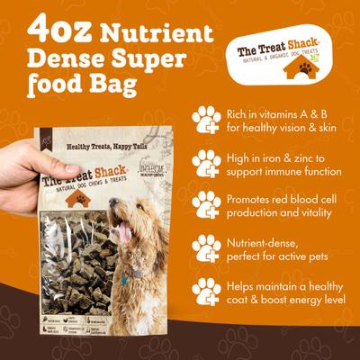 Show full view: The Treat Shack Single Ingredient Chicken Liver Freeze-Dried Dog & Cat Treats, 4-oz bag slide 5 of 10