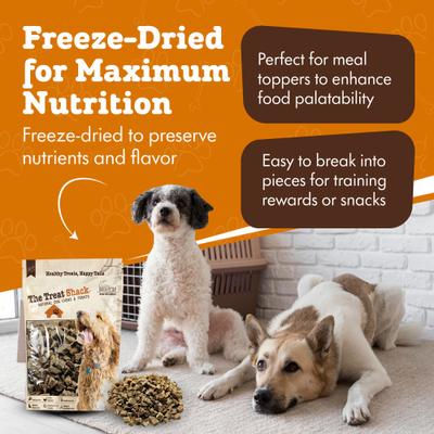 Show full view: The Treat Shack Single Ingredient Chicken Liver Freeze-Dried Dog & Cat Treats, 4-oz bag slide 7 of 10