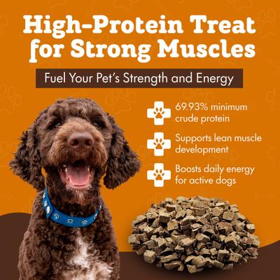 Show full view: The Treat Shack Single Ingredient Lamb Liver Freeze-Dried Dog & Cat Treats, 4-oz bag slide 6 of 10