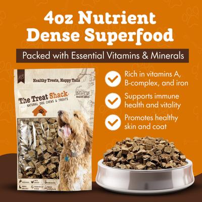 Show full view: The Treat Shack Single Ingredient Lamb Liver Freeze-Dried Dog & Cat Treats, 4-oz bag slide 5 of 10