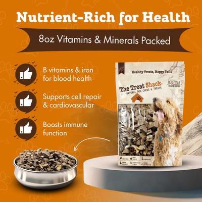 Show full view: The Treat Shack Single Ingredient Pork Hearts Freeze-Dried Dog & Cat Treats, 8-oz bag slide 5 of 10