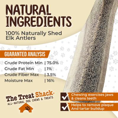 Show full view: The Treat Shack Split Naturally Shed 5 to 6-in Elk Antler Dog Treats, Medium, 1 count slide 6 of 10