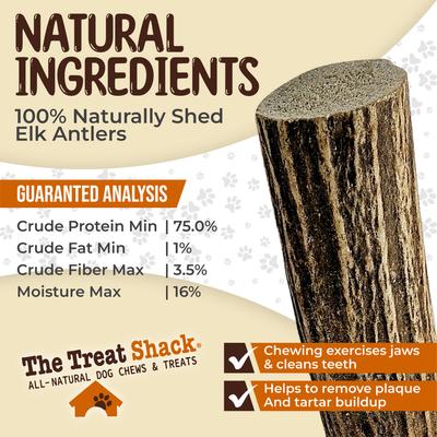 Show full view: The Treat Shack Whole Naturally Shed 5 to 6-in Elk Antler Dog Treats, Medium, 1 count slide 6 of 10