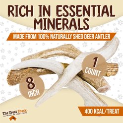 The Treat Shack Whole Naturally Shed 8-in Deer Antler Dog Treats, X-Large, 1 count slide 2 of 8