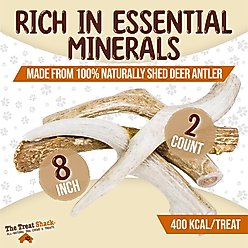 The Treat Shack Whole Naturally Shed 8-in Deer Antler Dog Treats, X-Large, 2 count slide 2 of 8