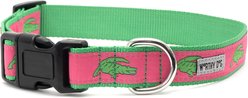 The Worthy Dog Alligators Dog Collar, Pink, Medium: 11 to 17-in neck, 1-in wide slide 2 of 3
