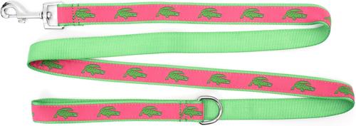 Show full view: The Worthy Dog Alligators Lead Dog Leash, Pink, Large: 5-ft long, 1-in wide slide 3 of 3