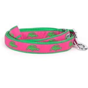 The Worthy Dog Alligators Lead Dog Leash, Pink, Small: 5-ft long, 5/8-in wide