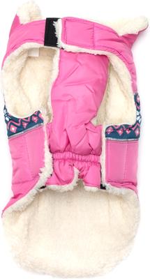 Show full view: The Worthy Dog Aspen Puffer Dog Coat, Pink, XX-Large slide 2 of 3