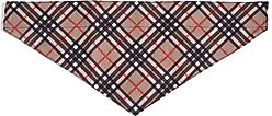 The Worthy Dog Bias Plaid Dog Bandana, Tan, Small