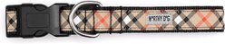 The Worthy Dog Bias Plaid Dog Collar, Tan, Medium: 11 to 17-in neck, 1-in wide slide 2 of 4