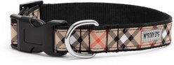 The Worthy Dog Bias Plaid Dog Collar, Tan, X-Large: 17 to 23-in neck, 1-in wide slide 2 of 4