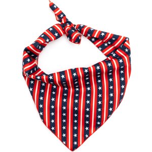 The Worthy Dog Bias Stars & Stripes Dog Bandana, Large