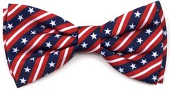 The Worthy Dog Bias Stars & Stripes Dog Bow Tie, Large
