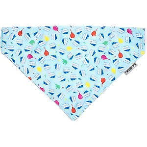 The Worthy Dog Birthday Boy Dog Bandana, Blue, Large
