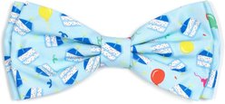 The Worthy Dog Birthday Boy Dog Bow Tie, Blue, Large