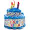 Show in main carousel: The Worthy Dog Birthday Cake Squeaky Plush Dog Toy, Blue slide 1 of 3
