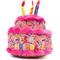 Show in main carousel: The Worthy Dog Birthday Cake Squeaky Plush Dog Toy, Pink slide 1 of 2