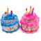 Show in main carousel: The Worthy Dog Birthday Cake Squeaky Plush Dog Toy, Pink slide 2 of 2