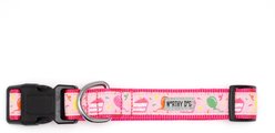 The Worthy Dog Birthday Dog Collar, Pink, Large: 14 to 20-in neck, 1-in wide slide 2 of 3