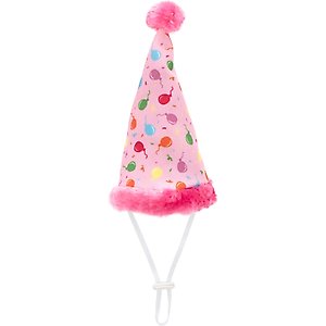 The Worthy Dog Birthday Dog Party Hat, Pink, Large