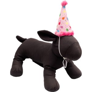 The Worthy Dog Birthday Dog Party Hat, Pink, Large