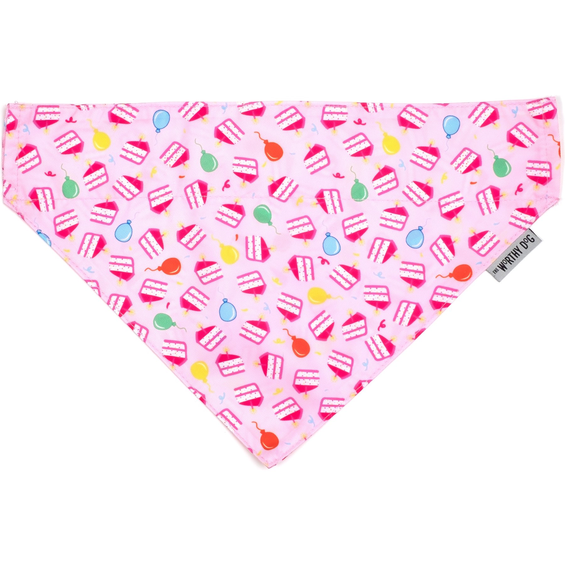 The Worthy Dog Birthday Girl Dog Bandana, Pink, Small