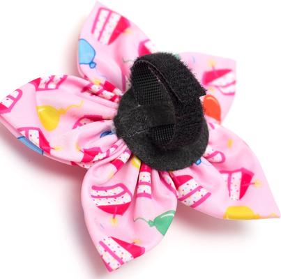 Show full view: The Worthy Dog Birthday Girl Flower Dog Collar Accessory, Pink, Large slide 2 of 4