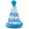 Show in main carousel: The Worthy Dog Birthday Hat Squeaky Plush Dog Toy, Blue slide 1 of 4
