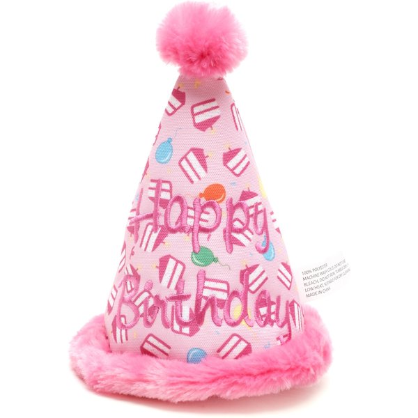 The Worthy Dog Chews Me Heart Squeaky Plush Dog Toy, Pink