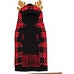Show in main carousel: The Worthy Dog Buffalo Moose Dog Hoodie, Red/Black, Large slide 3 of 4