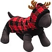 Show in main carousel: The Worthy Dog Buffalo Moose Dog Hoodie, Red/Black, Large slide 2 of 4
